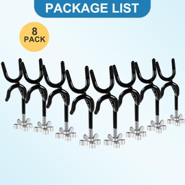 weyleity Fishing Rod Holders for Boat 8Pcs of 20 Degree 4 Inch Sure Grip Steel Rod Boat Holder Fishing Rod Holder with Mounting Base Boat Rod Holders for Fishing