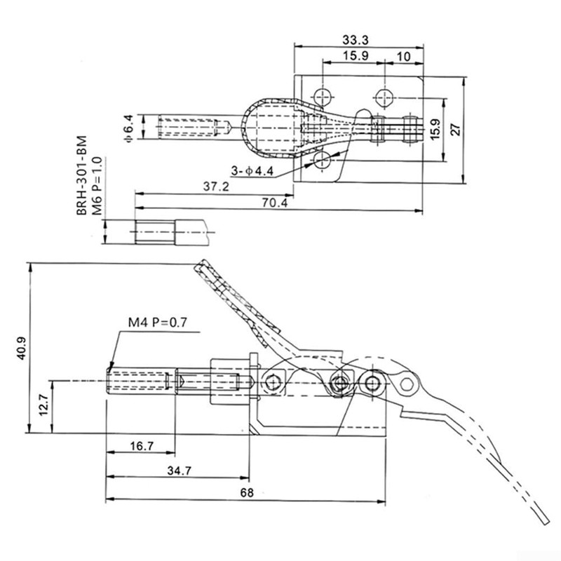 Toggle Latch Clamp, Quick Release Horizontal Clamps for Woodworking Jigs