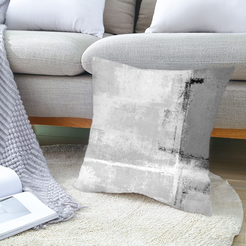 Daesar Decorative Throw Pillow Cases, Throw Pillowcases 4 Pack Grey