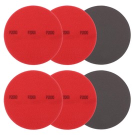 YELARXI Bowling Ball Sanding Pads, Hook and Loop Sanding Sponge Discs - Fitting for (Bowling Ball Polisher - Orbital Sander - Resurfacing) Grit 2000 & 5 Inch & 6 Pack