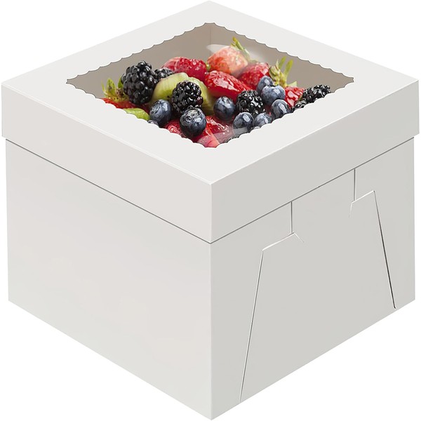 XLKIB XLKIB 8 Pack Cake boxes 12 inch12x12x8 inch Cake