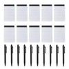 Pack of 10 Notepads and 10 Ballpoint Pens, Mini Notebooks,