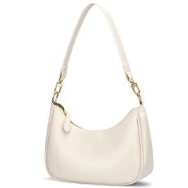 KKXIU Shoulder Bag for Women Cute Hobo and Tote Handbags Retro Clutch Underarm Purse with 2 Removable Straps (Beige)