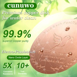 Bird Bath Copper Disk – 1mm Thick 99.9% Pure Copper Disk, 100mm Diameter, Bird-Friendly Outdoor Accessory for Keeping Birdbath Water Fresh, Suitable for All Birdbath Bowls (1)