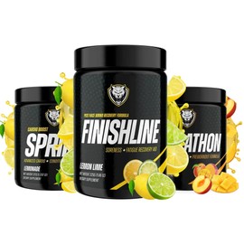 6AM Run Marathon Training Stack – Pre-Workout & Recovery Bundle - 30 Servings (1.085 kg, Sprint (Lemonade) / Marathon (Peach Mango) / Finishline (Lemon Lime))