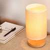 LED Bedside Lamp Touch Control Wood Nightstand Lamp Desk Cabinet