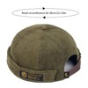 XYIYI Khaki Men Corduroy Docker Cap Beanie Sailor Cap Worker