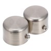 MAGICLULU 2Pcs Silver Curtain Rod Decorative Heads Drapery Pole Finials