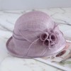 Sinamay Flower Bowler Hats for Women Elegant Sun Protection Cap
