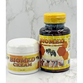 New Biomed Joint Support - Glucosamine Chondroitin - with Boswellia, Turmeric & Hyaluronic Acid - Joint Health Supplement, Mobility, Flexibility, 60 Capsules 1 Bottle & 2 oz bio med Cream