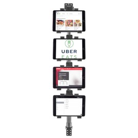iBOLT TabDock Point of Purchase Wall Mount - with 4 Tablet Holders Perfect for Multiple delivery Applications (DoorDash, Uber eats, Postmates, etc.) Fits 7 to 10 inch Tablets