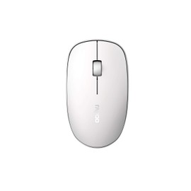 Rapoo M200 Silent kabellose Maus wireless Mouse 1300 DPI Sensor 12 Monate Batterielaufzeit leise Tasten ergonomisch für Links- und Rechtshänder PC & Mac - weiß, Kompakt