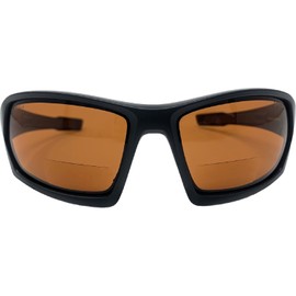 Incredible Bargains The Handyman Bifocal Sun Reader Sport & Wrap-Around Safety Reading Sunglasses, + 2.50 Black with Amber