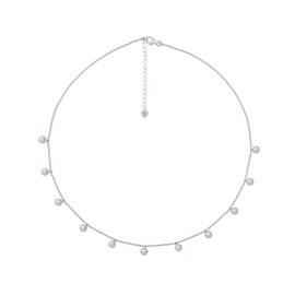 Caï 32019001 Women's Necklace 925 Silver with 11 Zirconia, Sterling Silver, Cubic Zirconia