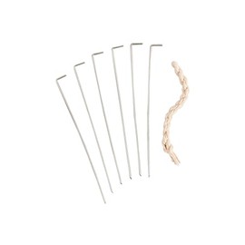 HIC Kitchen Roasting Holiday Turkey Lacer Kit, Cotton Butcher’s Twine, Reusable Stainless Steel Pins, For Trussing Rolled Or Stuffed Poultry And Meat