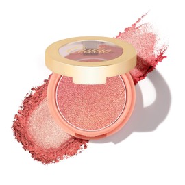 Oulac Coral Shimmer Blusher for Cheeks, Glowy Hydrating Blush for Light Skin Tone, Long Lasting Fade & Sweat Resistant Vegan Makeup, F03 Sweet Date