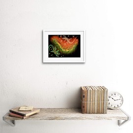 PAINTING DRAWING ABORIGINAL AUSTRALIAN LIZARD STYLE FRAMED PRINT F97X4529