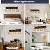 Farmhouse Bathroom Vanity Light Fixtures, 4-Light Black Gold Bathroom Light