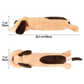 Dog Plush Pillow Cute Puppy Plush Stuffed Animal Pillow, Stuffed Labrador, Sleeping Hugging Plush Pillow Stuffed Toy Cuddly Puppy Doll Toy Fluffy Toys for Kids Adults on Christmas, Birthday (Brown)