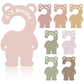 Baby Closet Dividers Baby Clothes Organizer Nursery Closet Size Dividers Double Sided Baby Clothes Hanger Size Organizer Nursery Clothes Separator from Newborn to 24+ Months for Baby Clothes Storage