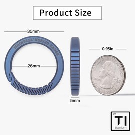 FEGVE Llavero con clip con 2 llaveros, llavero de liberación rápida de titanio para hombres y mujeres (azul)