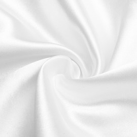 NTBAY Pack of 2 Silk Satin Pillowcases for Hair and Skin, Luxury and Silky King Pillowcases with Envelope Closure, 40 x 80 cm, White