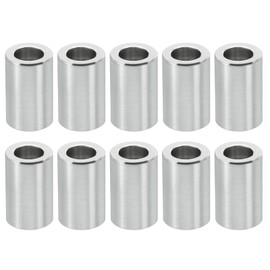 PATIKIL M6 Aluminum Spacers, 10 Pcs Metal Spacer Aluminum 6.2mm ID x 10mm OD x 16mm L Aluminum Spacer Screw Standoff Round for 1/4" or M6 Screw Bolts