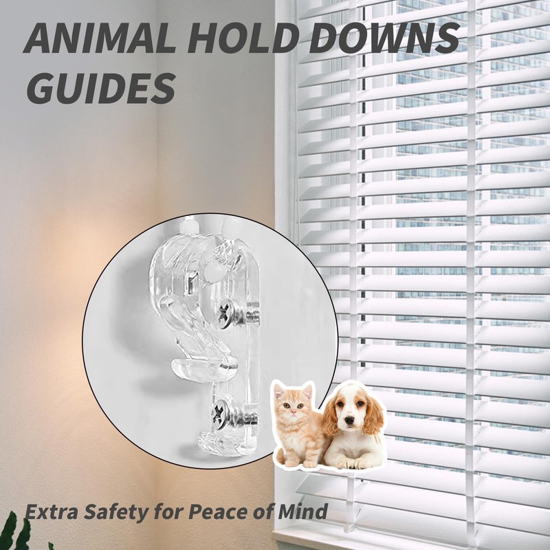 YAFIYGI 8Pcs Blind Cord Holder Roller Shade Clear Safety Chain