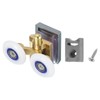 sourcing map 25mm Double Shower Door Rollers Copper Bottom Wheels
