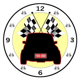 CafePress Mini & Moke Wall Clocks 10" Wall Clock for Livingroom, Kitchen, or Office