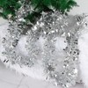 Sprinlot Christmas Garland, Silver, Pack of 4 Tinsel Garlands, Shiny