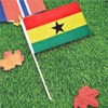 Ckexin 25Pack Small Ghana Flag Handheld Mini Ghanaian Flags on