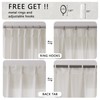 Extra Long Pinch Pleated Natural Cream Linen Curtains 144 Inches
