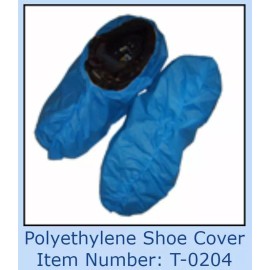 TOTAL MRO T-0204 BLUE POLYETHYLENE SHOE COVERS, 50 PR/BOX, X-LARGE