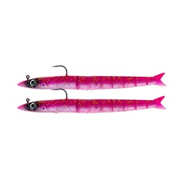 Lazy Lures - The Renaissance Eel 18g / 14cm, 2 Segmneted Eels Per Pack, Realistic Swimming Action, 3D Eyes And Super Sharp Hook, Perfect For Sea And Freshwater Fishing (Pink)
