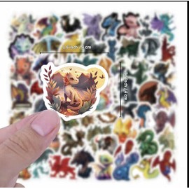 Unbranded 10pcs Cute Dragon Stickers- Scrapbook, Journal, DIY, Laptop, Cup, Skateboards