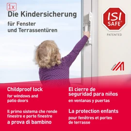 Child Lock for Windows - No Drilling | Tool-Free Assembly, Window Lock, Balcony Safety, Locking Without Damage - White