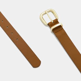 LYRAWAIP 3 Pack Women Leather Belt for Dresses Jeans Pants Vintage Chic Fashion Waist Belt with Golden Buckle (Black, Beige & Brown)