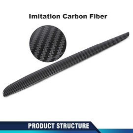 PIT66 Central Control Dashboard Cover Trim Bezels Compatible with Chrysler 300 2011-2023 Black Carbon Fiber Polished