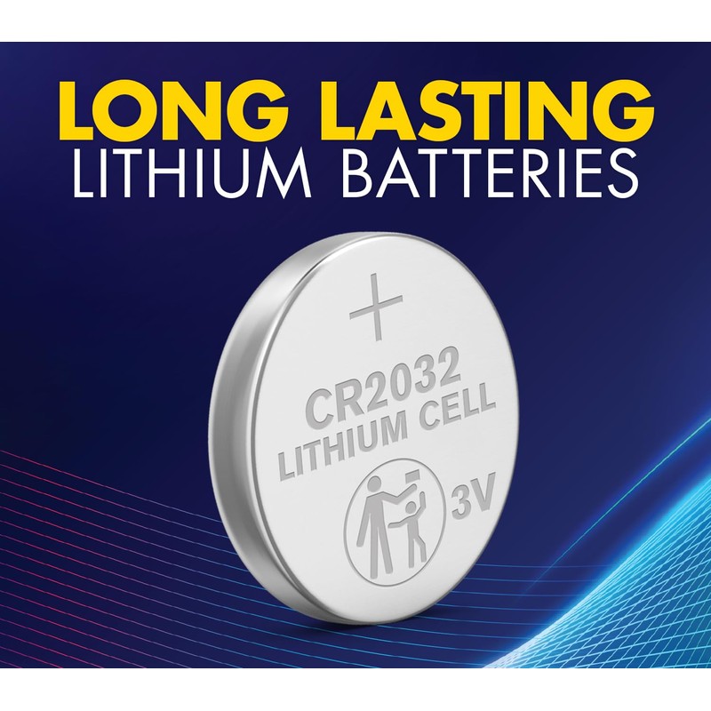 Powermax 6-Count CR2032 Batteries, Lithium 3V Coin Cell Button Battery