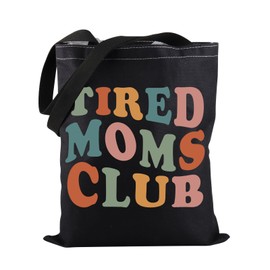 PWHAOO Mom Life Merchandise Tired Moms Club Tote Bag Mother’s Day Gift Tired Mom Appreciation Gift, Tired Moms Club Tote