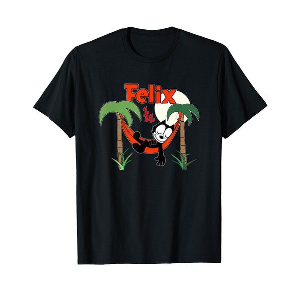 Felix Cat Naps in Hammock Vintage Cartoon Retro Graphic Tee