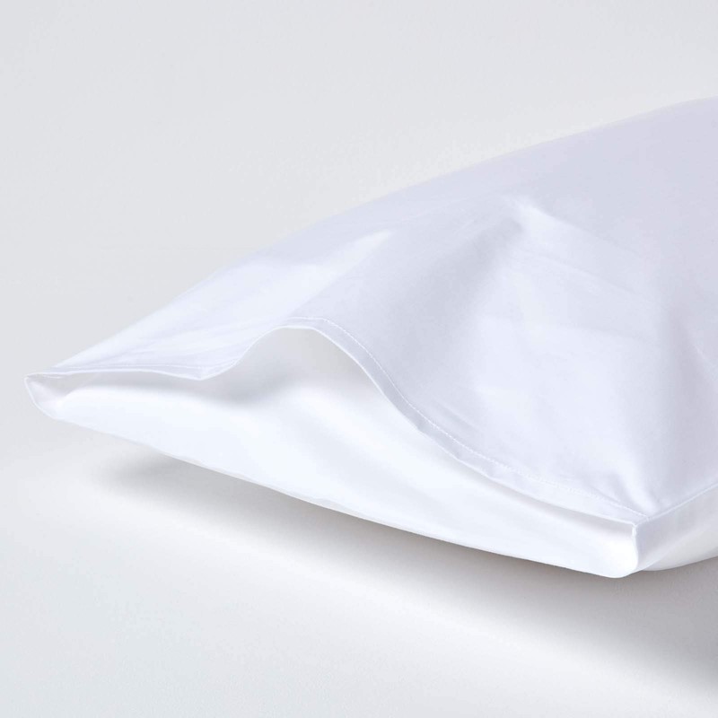HOMESCAPES 1000 Thread Count Egyptian Cotton White Standard Size Pillowcase
