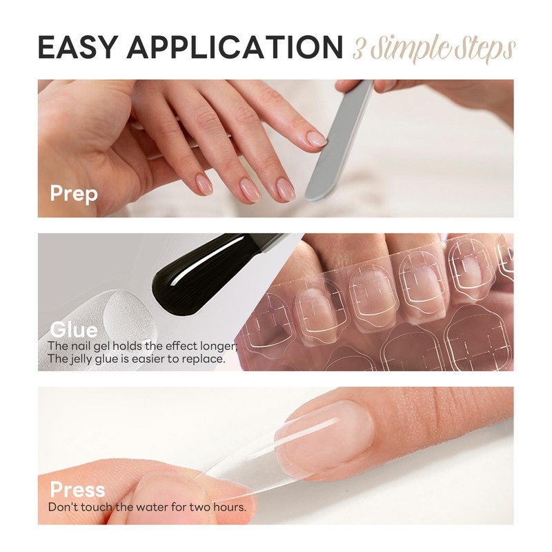 24 Pcs Medium Coffin Press on Nails Independence Day Fake