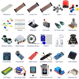 DIYables 69-Piece Sensor Kit for Arduino, ESP32, ESP8266, Raspberry Pi Starter