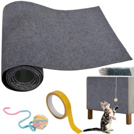 Cat Scratching Mat - 118"x16" Trimmable Cat Scratching Carpet Mat, Large Self-Adhesive DIY Cat Scratch Mat Roll, Cat Tree Shelves Replacement Mat Pad, Couch Furniture Protector, Toy Ball&Strong Tape