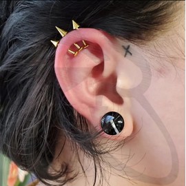 ZS 20G Spike Nose Rings Stud Earrings, 18G Stainless Steel Spike Stud Earrings, 16G Septum Lip Rings Cartilage Tragus Helix Piercing for Men and Women, Stainless Steel, No Gemstone