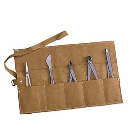 KODENG Bonsai Storage Package Roll Bag Garden Repair Tool Pliers Scissors Genuine Leather Tool Set Case Storage Bags
