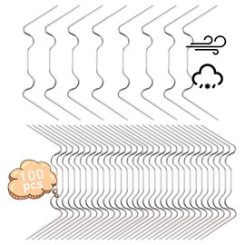 Pack of 100 Stainless Steel Greenhouse Clips, XCOZU Greenhouse Clips, Stormproof, Greenhouse Clips, Rustproof, Hollow Panel Mounting, Greenhouse Accessories, Greenhouse Clips (1.6 mm Thick)