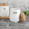 JUXYES Set of 3 Ceramic Canisters Set for Sugar Coffee